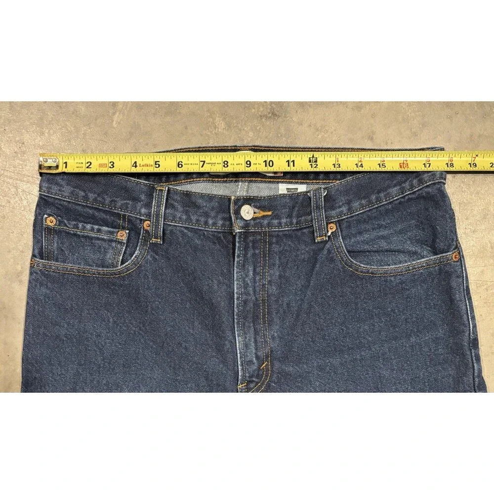 Levi's 505 Men's Regular Fit Blue Denim Jeans 36x30 Blue 100% Cotton